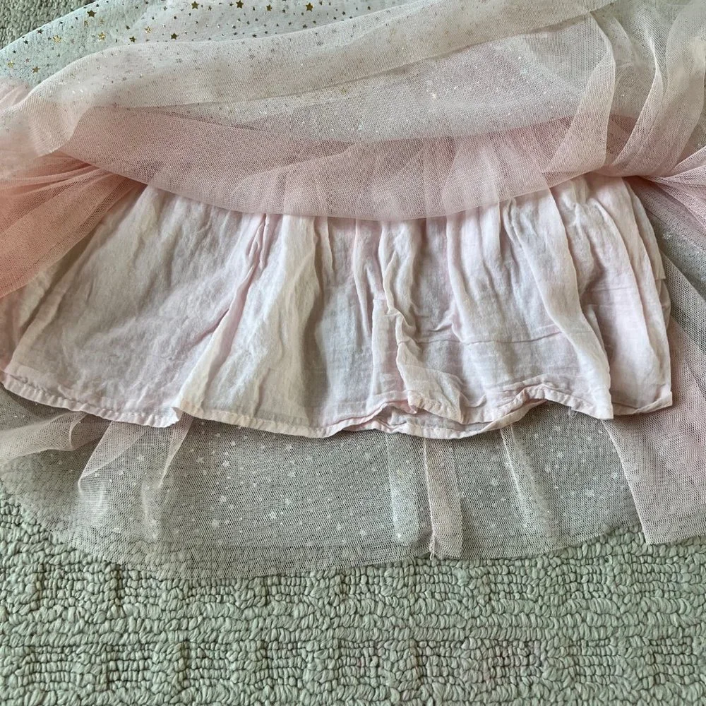 Popatu Girls Pink Flutter Sleeve Dress w/ Sequins - 3T - Picture 3 of 5